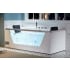 Eago 71" Acrylic Whirlpool Tub for Free Standing Installation with Rear Center Drain, Glass Front Panel White